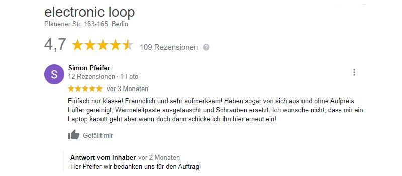 electronic loop Erfahrungen Bewertungen