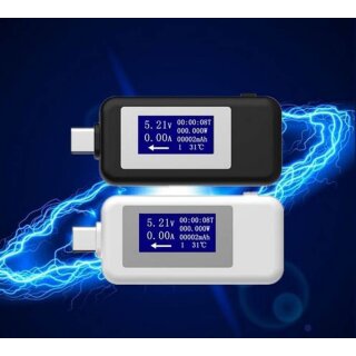 Digital USB-C Type-C Tester Voltmeter Ampermeter Voltage Current Meter KWS-1802C