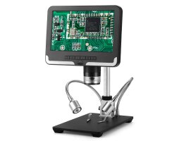 Nicht verfrügbar in EU momentan Andonstar AD206 1080P Lötmikroskop für 3D-Digitalmikroskope zur Reparatur von SMD / SMT-Telefonen - Schwarz #e
