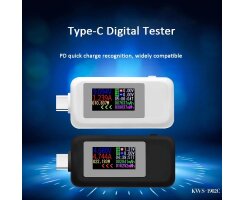 Digital USB-C Type-C Tester Voltmeter Ampermeter Voltage...